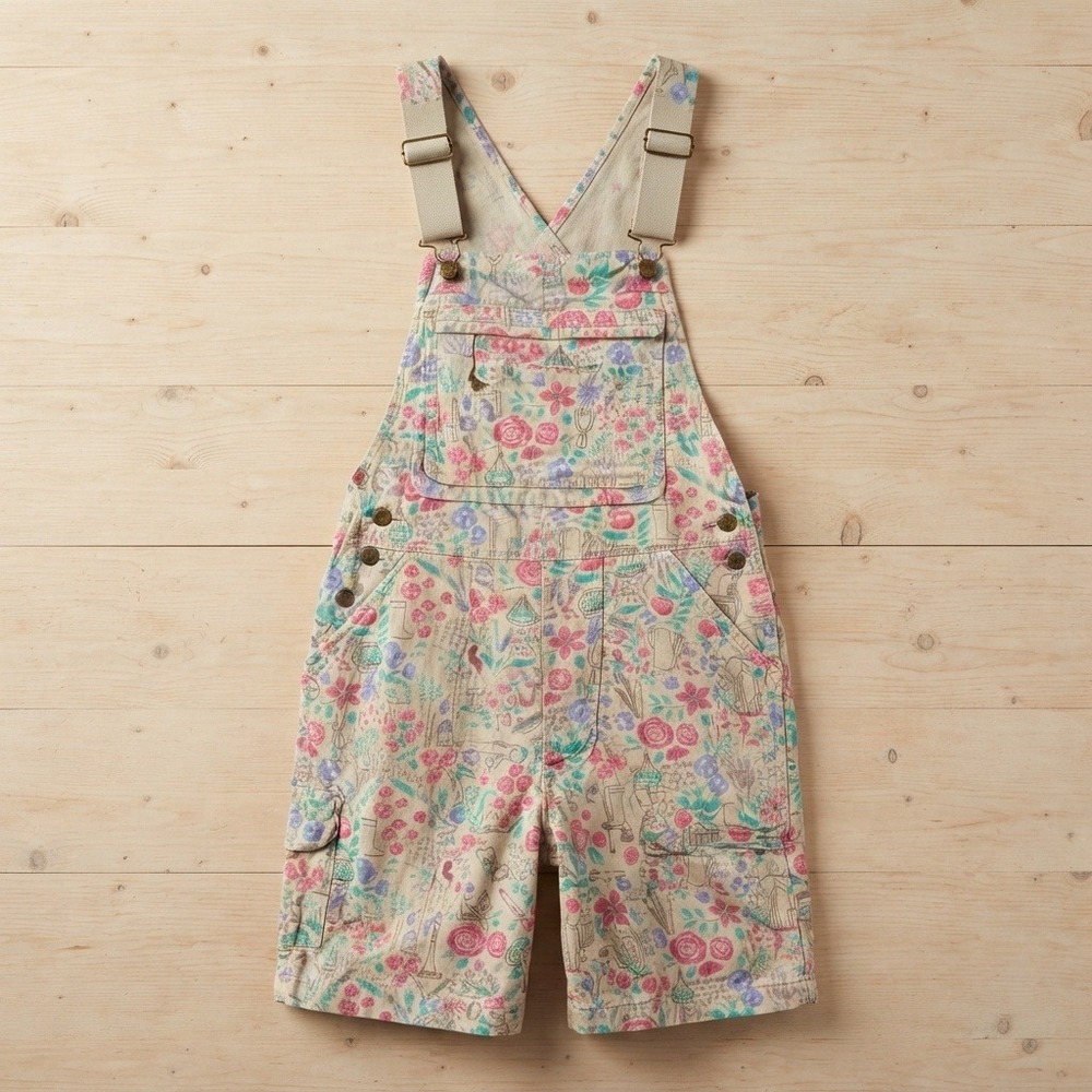 Duluth Heirloom Gardening Bib shortalls small RETIRED PRINT ditsy Floral utility